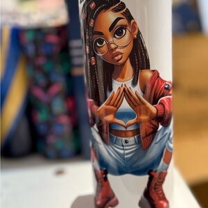 Stylish Tumbler with Cartoon Character